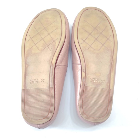 Zara Toddler Girl Nude Ballet Flats, Size 27 - Picture 8 of 8